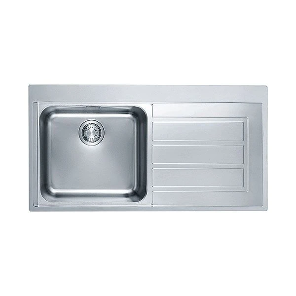 Franke Epos 1 Bowl Sink Inset Kitchen Sink With Right Hand Drainer EOX 611-100 - Stainless Steel - 101.0381.858