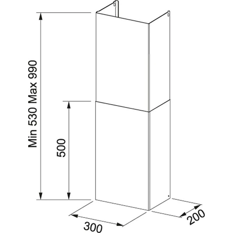 Franke Smart Chimney Kit - Stainless Steel - 112.0197.447