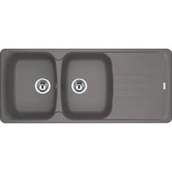 Franke Antea Fragranite 2 Bowl Inset Kitchen Sink Reversible AZG 621-116 - Stone Grey - 114.0633.742