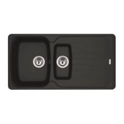 Franke Antea Fragranite 1.5 Bowl Inset Kitchen Sink Reversible AZG 651-97 - Onyx - 114.0532.314