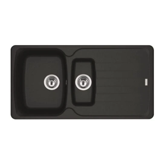 Franke Antea Fragranite 1.5 Bowl Inset Kitchen Sink Reversible AZG 651-97 - Onyx - 114.0532.314