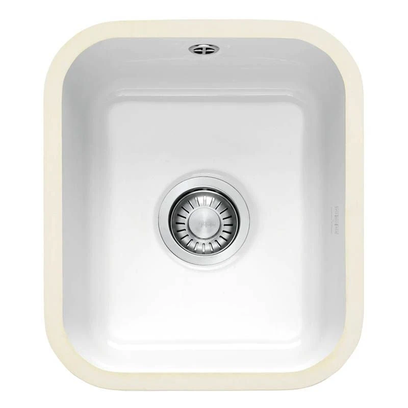 Franke By V&B 1 Bowl Undermount Ceramic Kitchen Sink VBK 110-33 - White - 126.0381.820