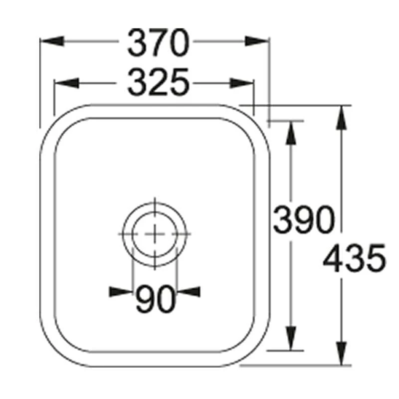 Franke By V&B 1 Bowl Undermount Ceramic Kitchen Sink VBK 110-33 - White - 126.0381.820 - Image 2