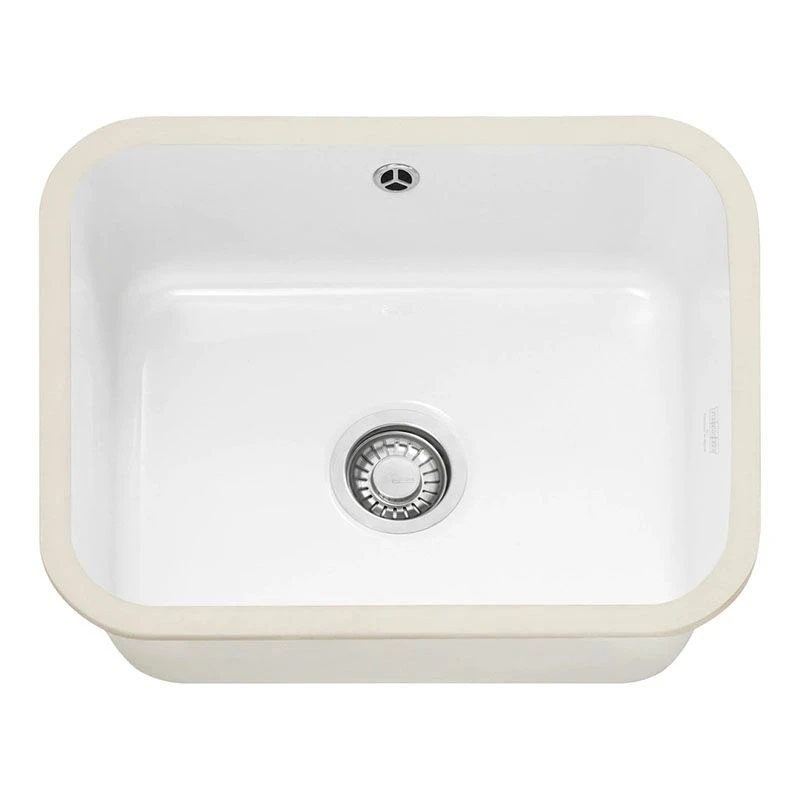 Franke By V&B 1 Bowl Undermount Ceramic Kitchen Sink VBK 110-50 - White - 126.0381.823