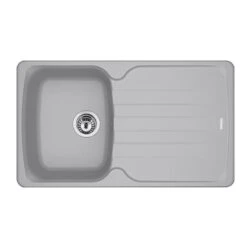 Franke Antea Fragranite 1 Bowl Inset Kitchen Sink Reversible AZG 611 78 - Stone Grey - 114.0633.738