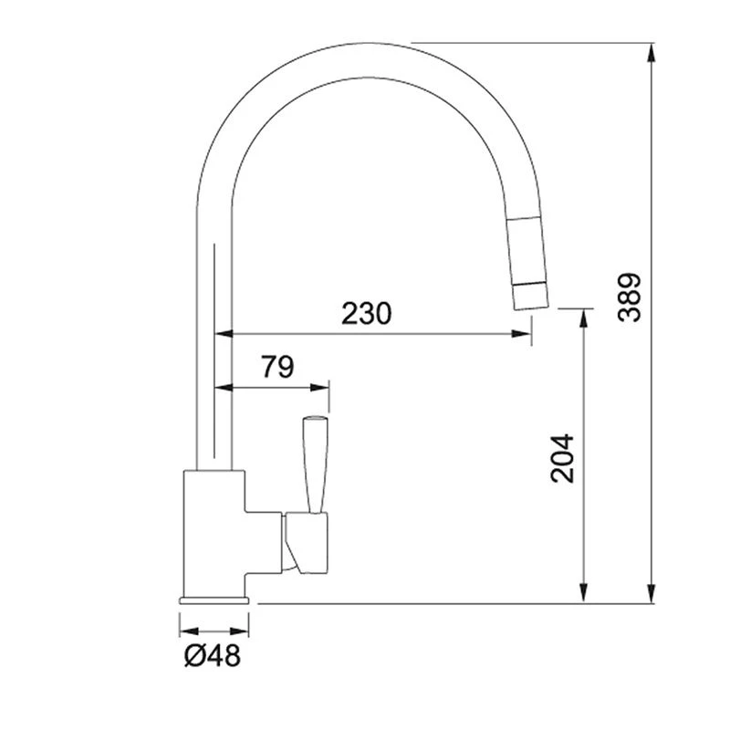 Franke Fuji Pull Out Nozzle Kitchen Mixer Tap - Decor Steel - 115.0280.227 - Image 2