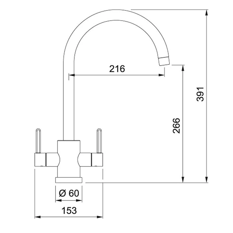 Franke Krios J-Spout Kitchen Mixer Tap - Decor Steel - 115.0567.599 - Image 2
