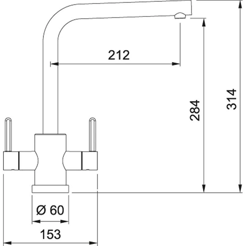 Franke Krios L-Spout Kitchen Mixer Tap - Matt Black - 115.0659.342 - Image 2