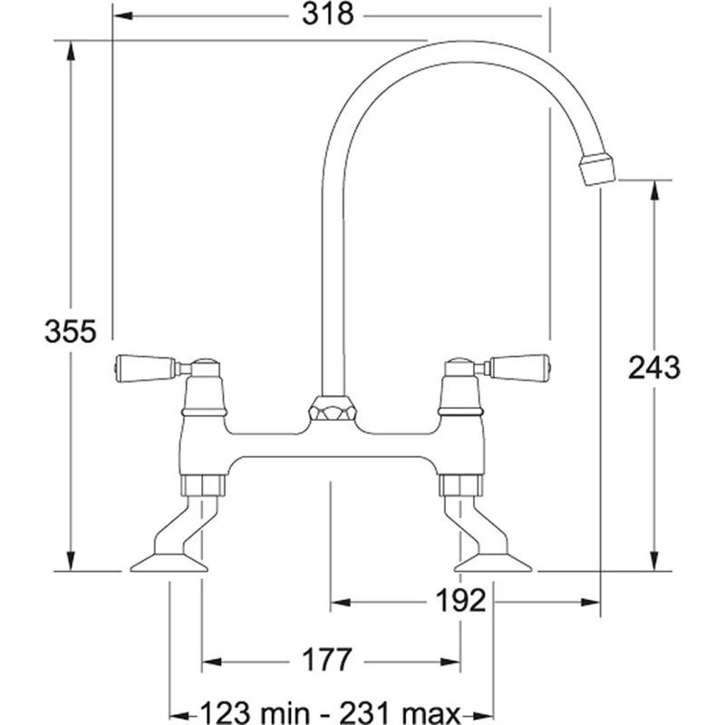 Franke Bridge Lever Kitchen Mixer Tap - Brass - 115.0659.349 - Image 2