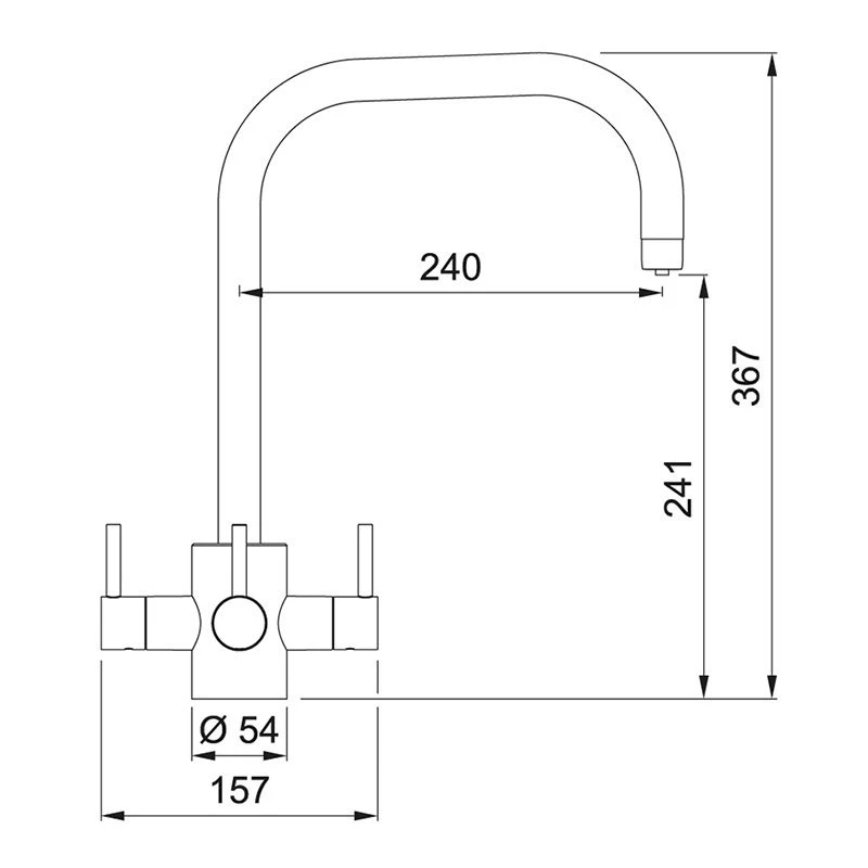 Franke FilterFlow Tasso Filtered Kitchen Tap - Matt Black - 120.0615.451 - Image 3