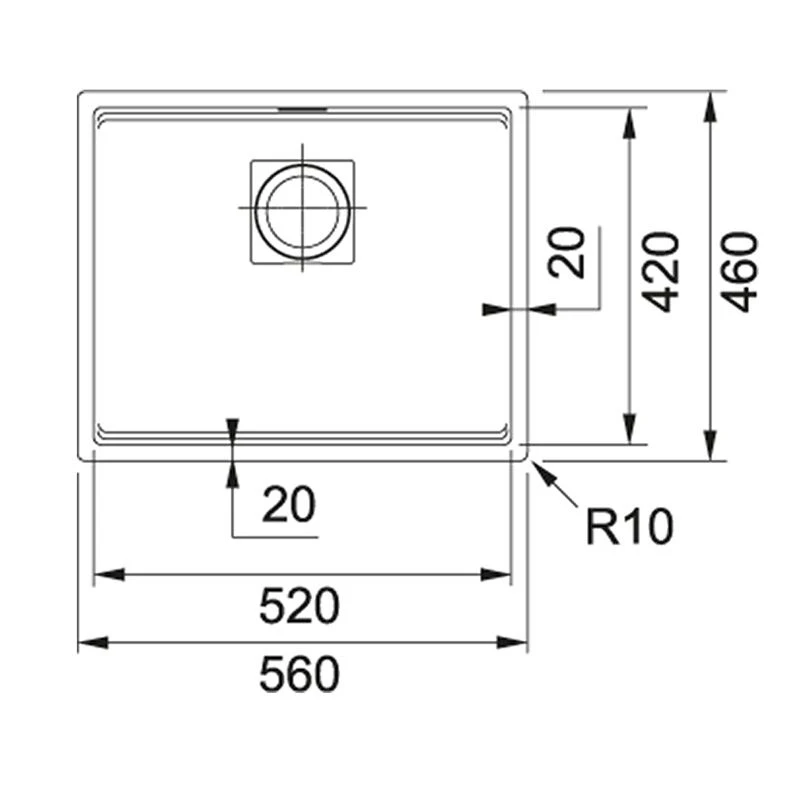 Franke Kubus 2 1 Bowl Undermount Fragranite Kitchen Sink KNG 110-52 - Matt Black - 125.0630.442 - Image 2