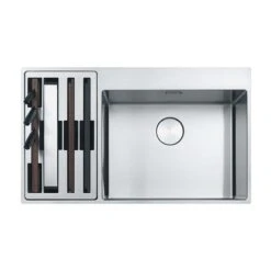 Franke Box Centre 1.5 L/H Small Bowl Stainless Steel Kitchen Sink BWX 220-54-27 - Stainless Steel - 127.0570.616