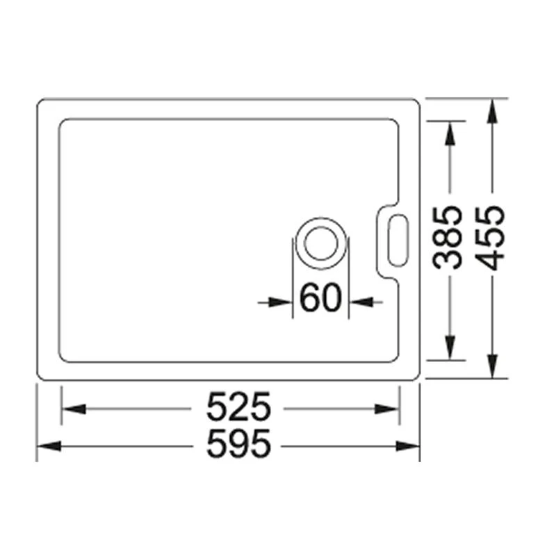 Franke Belfast 1 Bowl Ceramic Kitchen Sink BAK 710-53 Reversible - White - 130.0305.150 - Image 2