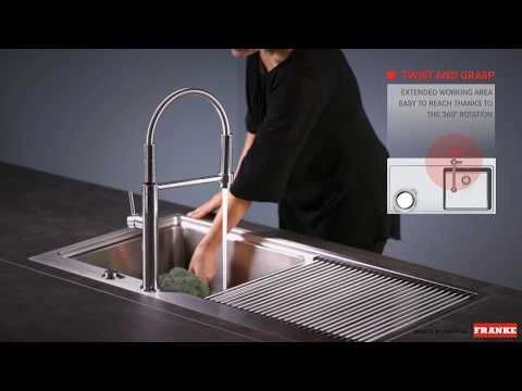 Franke Pescara Pull Out 360° Kitchen Mixer Tap - Chrome - 115.0393.976 - Image 4