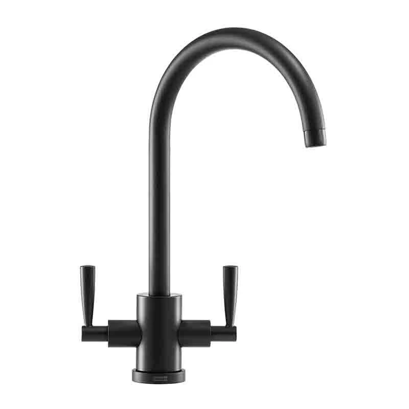 Franke Olympus Dual Lever Kitchen Mixer Tap - Matt Black - 115.0659.327