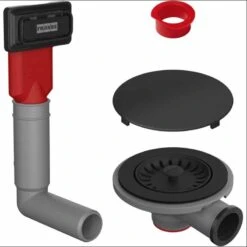 Franke Colourline 1 Bowl Rectangle Overflow & Waste Cover - Matt Black - 112.0658.444