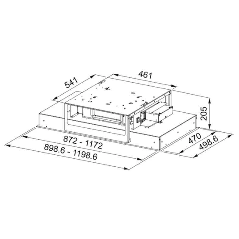 Franke Mythos Ceiling Cooker Hood With 2 LED Bars - 90cm - FCMY 90 C XS A - Stainless Steel - 350.0679.881 - Image 3