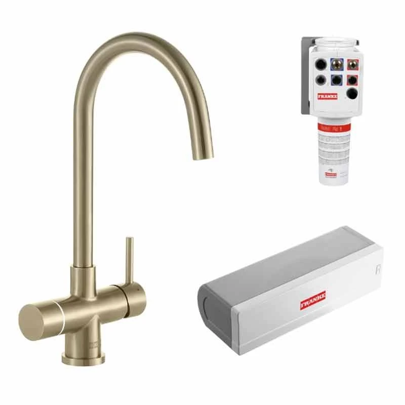Franke Minerva Helix 4-in-1 Electronic Kitchen Tap - Champagne Gold - 119.0625.397 - Image 2