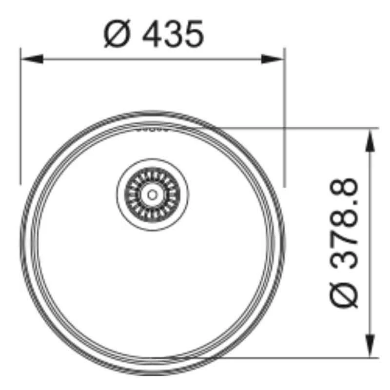 Franke Rotondo 1 Bowl Inset Or Undermount Stainless Steel Kitchen Sink RBX 610 - Steel - 101.0693.443 - Image 2