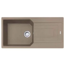 Franke Urban 1 Bowl Inset Fragranite Kitchen Sink Reversible UBG 611-100 - Oyster - 114.0689.388